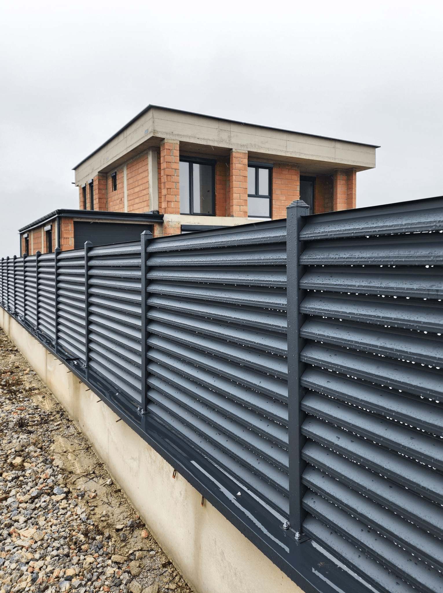 Custom metal panel fence