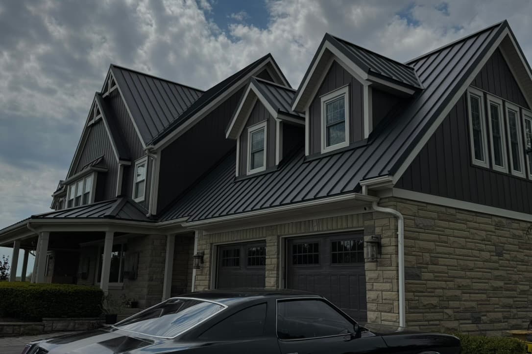 Contemporary standing seam roofline — Southern Ontario