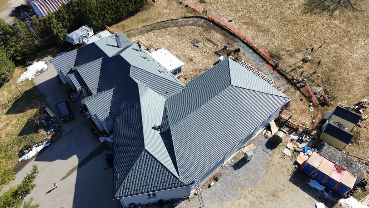 Metal tile roof