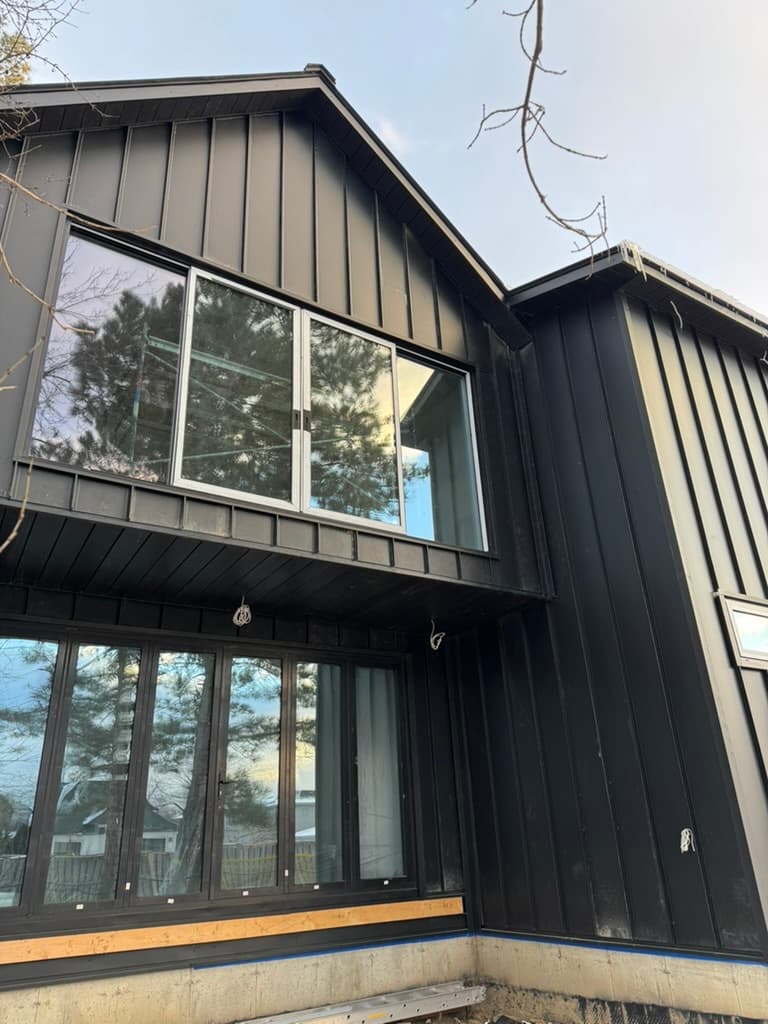 Metal siding installation