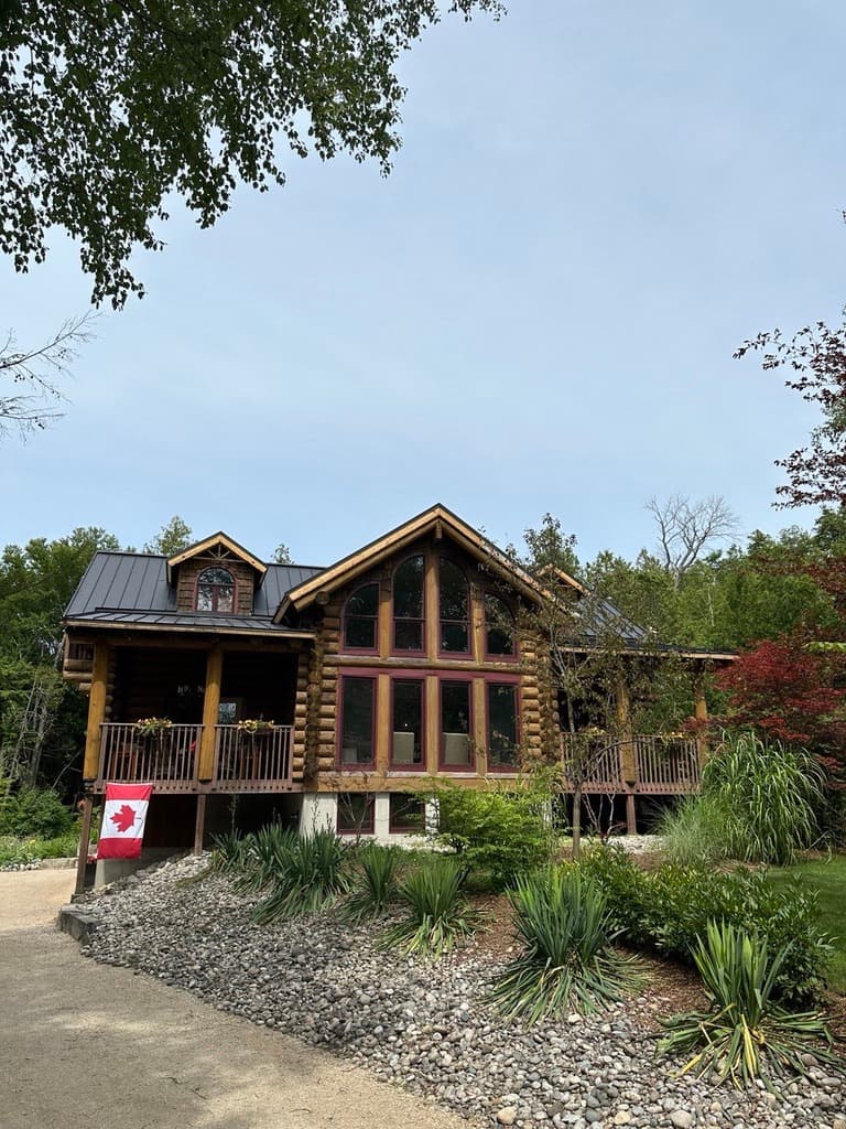 Lakeside cottage standing seam metal roof